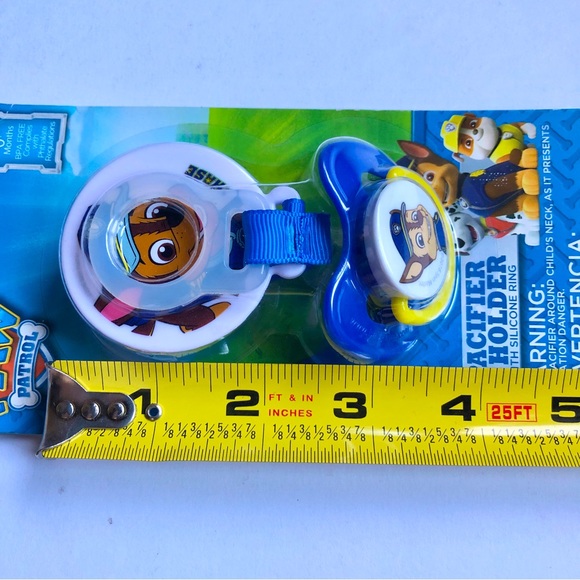 3/$15 NEW PAW PATROL Pacifier & Holder CHASE Nickelodeon Baby 0+months - Picture 8 of 16